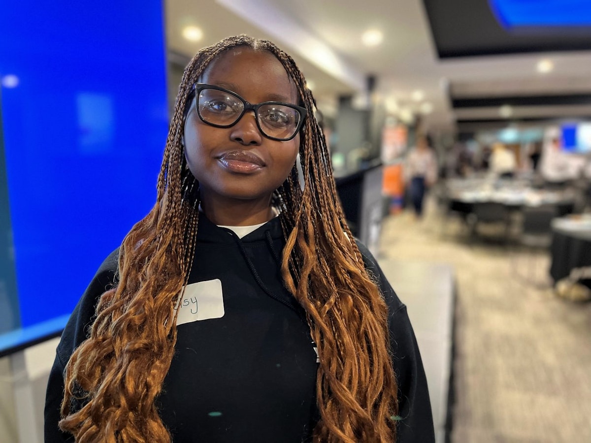 Chelsy, from Ipswich, at the Beyond Boundaries launch at Portman Road